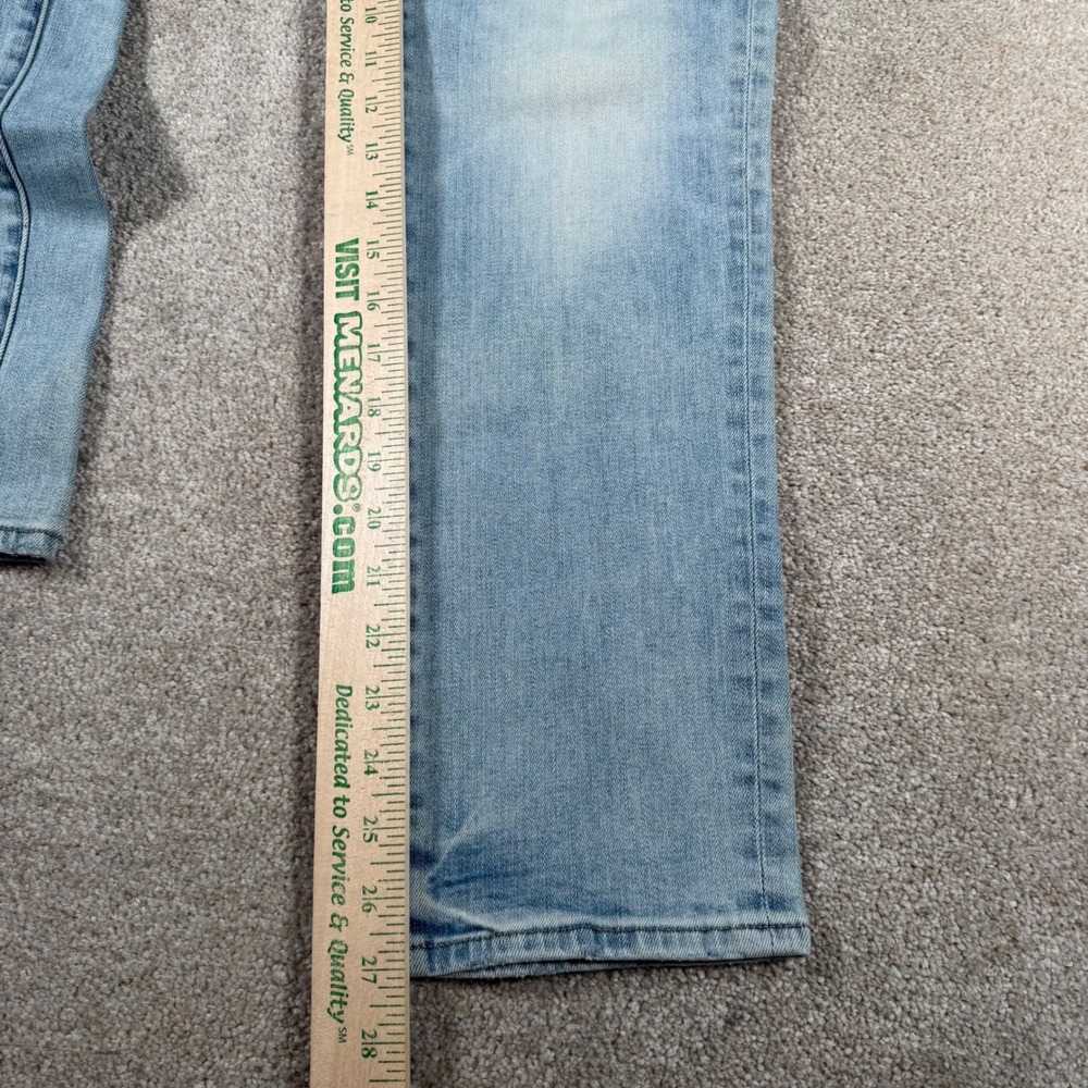 American Eagle Slim Straight Jeans Mens 28x28 (FITS 28x27) Light Wash Flex READ - Picture 9 of 12